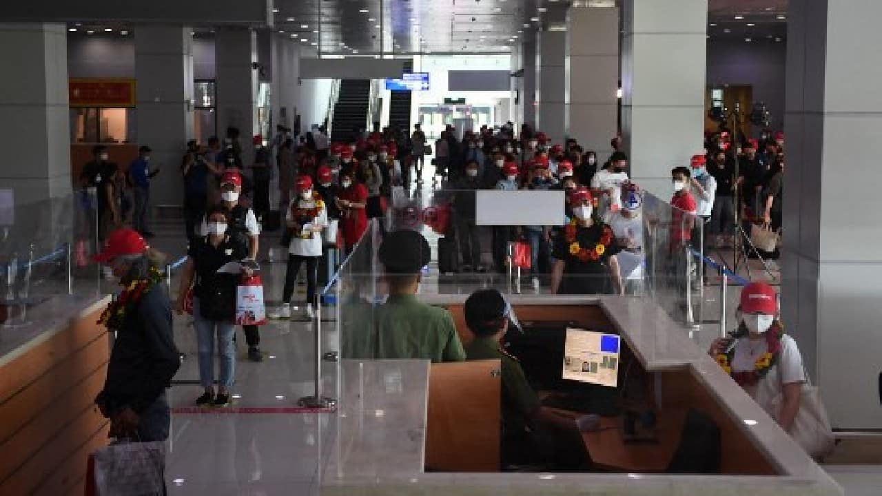 Among the arrivals was Tae Hyeong Lee, who was returning to the island for a third time and keen to make a beeline for the beach. "It's wonderful to be here. This is my first time travelling out of South Korea since the pandemic started," he told AFP. (Image: AFP) Among the arrivals was Tae Hyeong Lee, who was returning to the island for a third time and keen to make a beeline for the beach. "It's wonderful to be here. This is my first time travelling out of South Korea since the pandemic started," he told AFP. (Image: AFP)