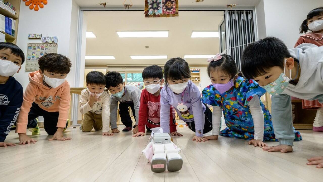 "When I tell it to sing, it sings well. I tell it to dance and we dance together," said five-year-old Lee Ga-yoon. (Image: AFP) "When I tell it to sing, it sings well. I tell it to dance and we dance together," said five-year-old Lee Ga-yoon. (Image: AFP)