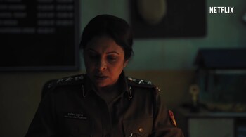 Actor Shefali Shah in 'Delhi Crime'. Shows like 'Delhi Crime' and 'Unbelievable' are dramatised versions of pursuits by cops - they make you believe that the bad guys are going to get caught, one way or another. (Image: screen grab)