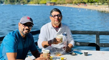 Aditya Ghosh (left) and Anjan Chatterjee.