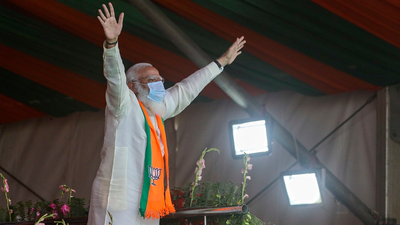 PM Modi had addressed 23 rallies in West Bengal, in a span of 14 days, for the elections held in April-May, 2021 (File image/AP/Bikas Das)
