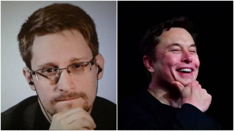 Elon Musk responded to a Twitter exchange between Edward Snowden and a journalist. Elon Musk responded to a Twitter exchange between Edward Snowden and a journalist.