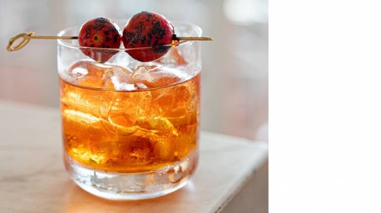 Himalayan Negroni, made with Timbur-infused vermouth.