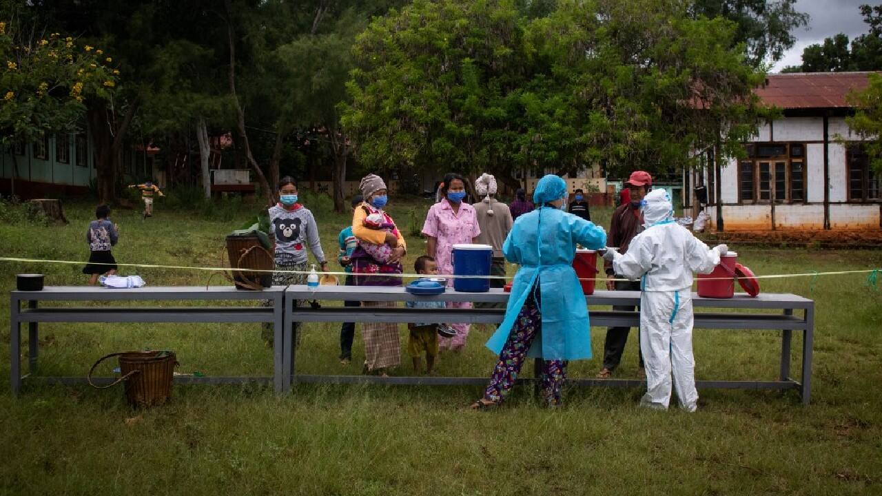 After a devastating Covid wave in June and July -- where new daily cases peaked at 40,000 -- the junta has said new infections are down to around 150 per day, and that the Omicron variant is yet to appear in Myanmar. But with the struggling health system in shambles, limited testing is being done. (Image: AFP)