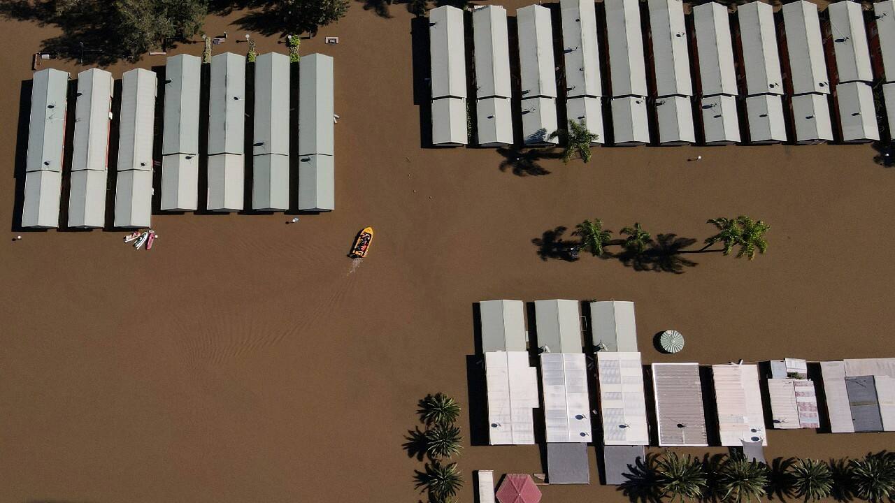 Flooding resulting from a severe weather event with prolonged rains is seen at the Hawkesbury River northwest of Sydney in Wisemans Ferry, Australia, March 25. (Image: Reuters)
