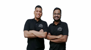 Exponent Energy cofounders Arun Vinayak (L) & Sanjay Byalal (R)