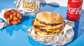 FILE: A Mr. Beast burger in New York on Feb. 24, 2021, from Jimmy Donaldson’s virtual chain. (Adam Friedlander/The New York Times)