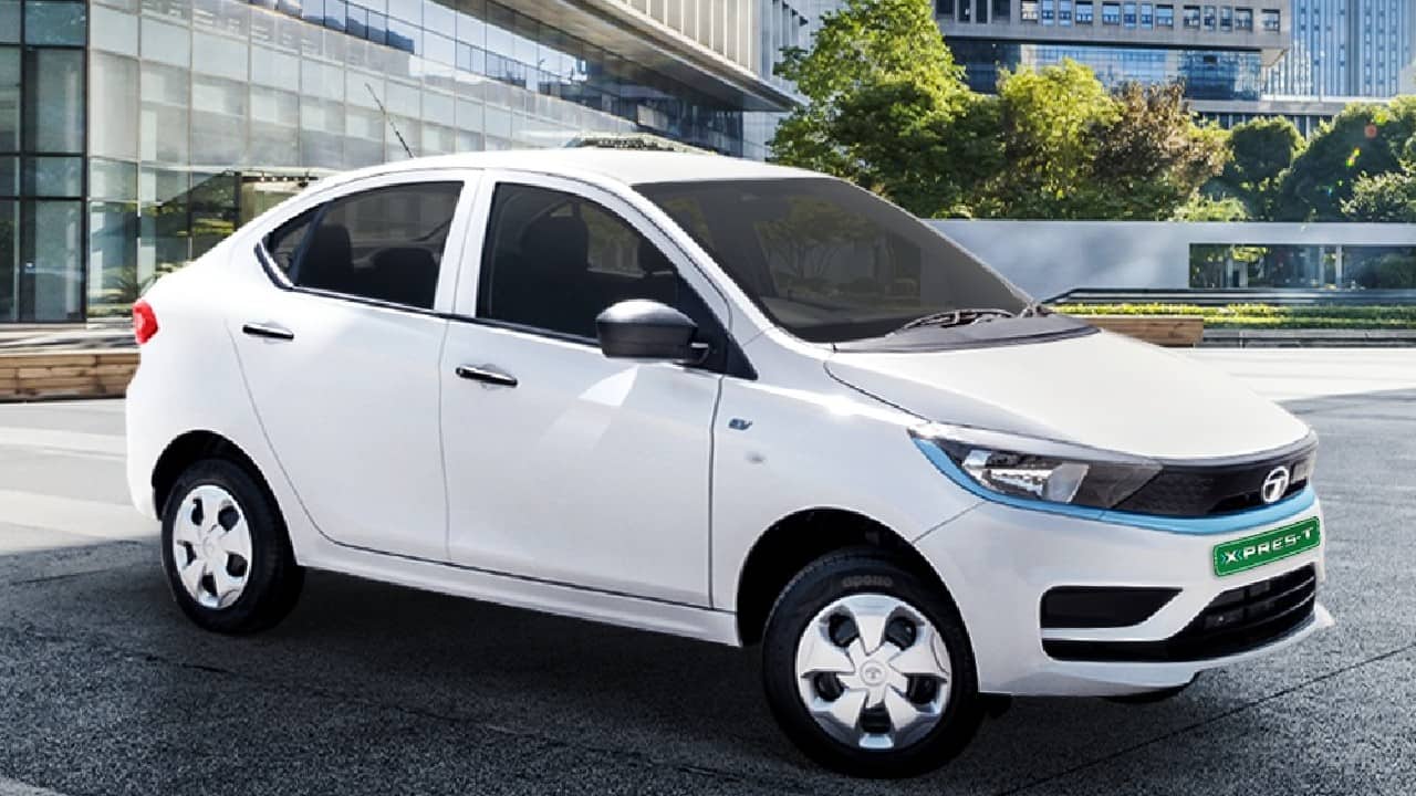 Tata Xpres-T | Tata Motors launched Xpres-T electric car in India, starting at Rs 9.54 lakh (ex-showroom, India). The Xpres-T offer two battery pack options, 16.5kWh with 165 km claimed range and 21.5kWh with 213 km claimed range. The new Tata Xpres-T electric sedan with 16.5 kWh can be charged from 0-80 percent in 90 minutes and 21.5 kWh pack can be charged in 110 minutes, if connected to a fast charger. (Image: Twitter @Tatamotorsev)
