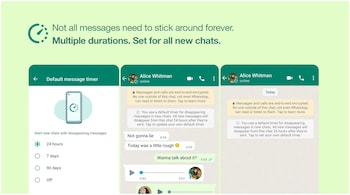WhatsApp users will now have the option to turn on disappearing messages by default for all new chats.