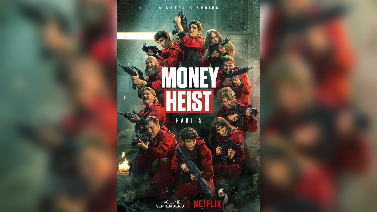 Money Heist Volume 2 | The fifth season of the Spanish thriller ‘Money Heist’ is divided into two parts of five episodes each. The thriller is about a gang of thieves and their elaborate heists. It shows the fate of the robber characters, all of whom have code names from cities around the world. (Image: IMDB)
