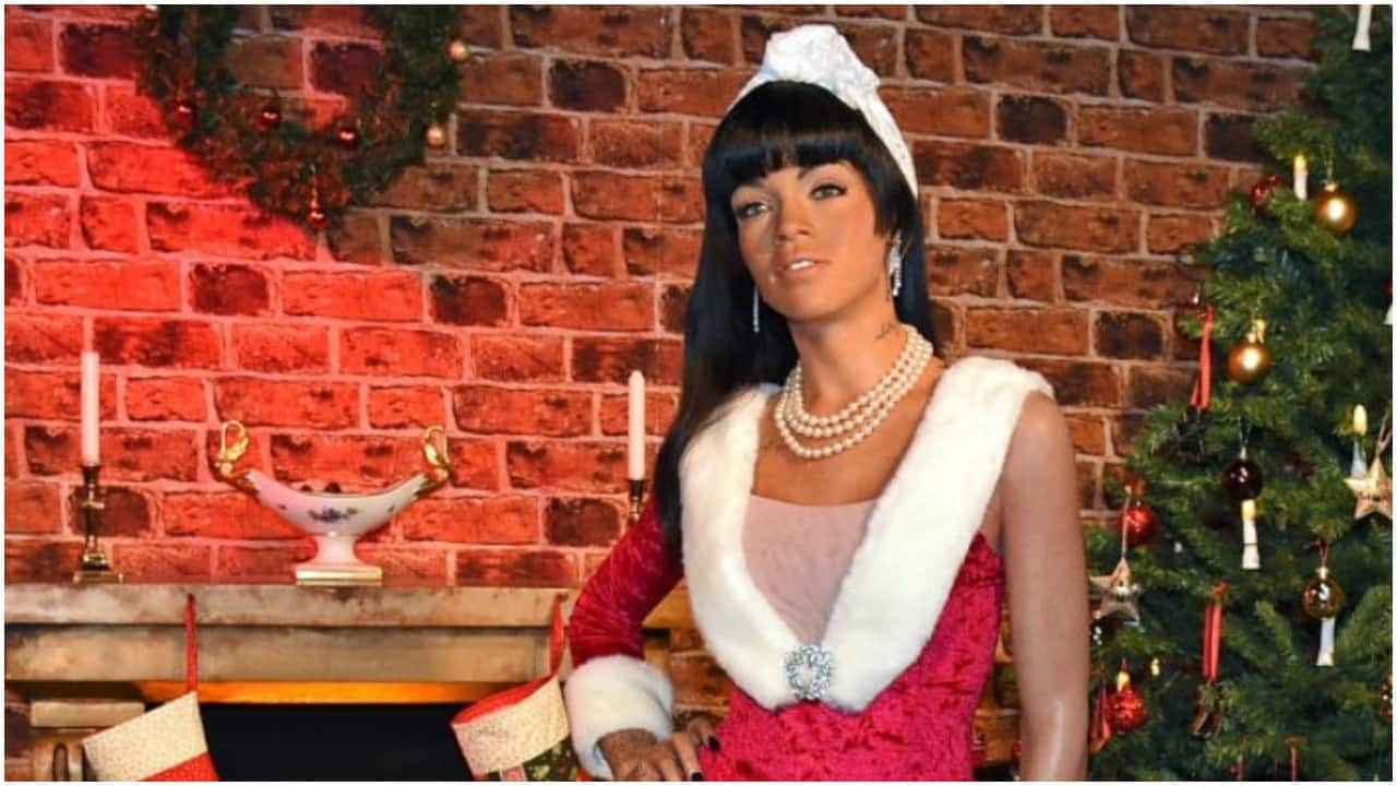 Rihanna's wax figure unveiled on Christmas.
