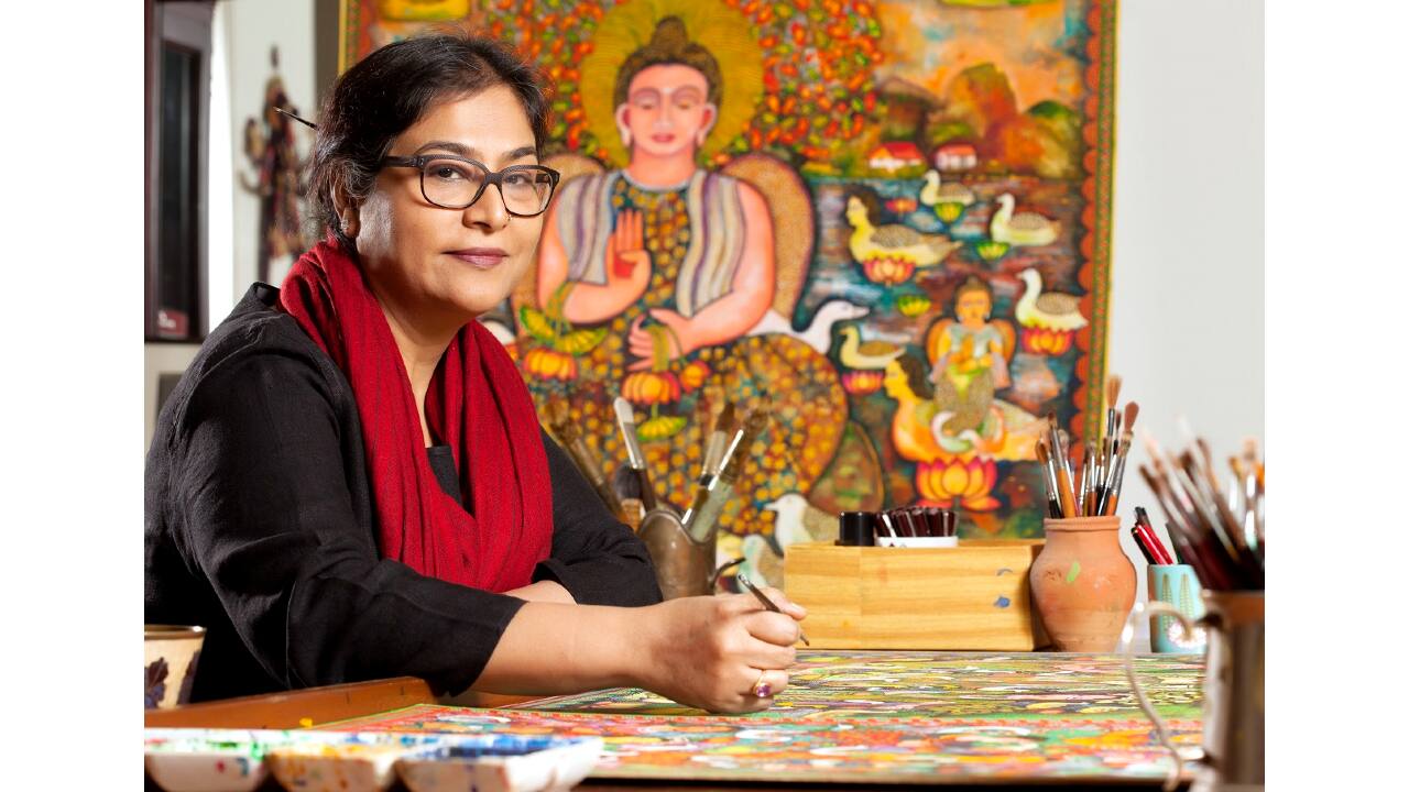 Celebrity Homes | At artists Jayasri Burman and Paresh Maity’s house, songs of parrots and a special place for Durga