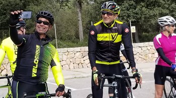 TVS & Sons director and Kwik Patch chairman Srinath Rajam (centre) goes on 100km cycling rides with 3,000m elevation gain four times a year.