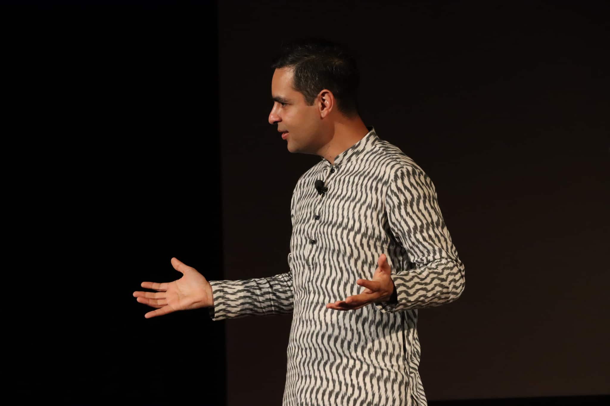 Warikoo speaking at a TEDx event
