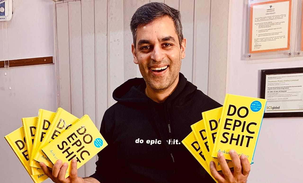 Warikoo at the launch of his book, 'Do Epic Shit'