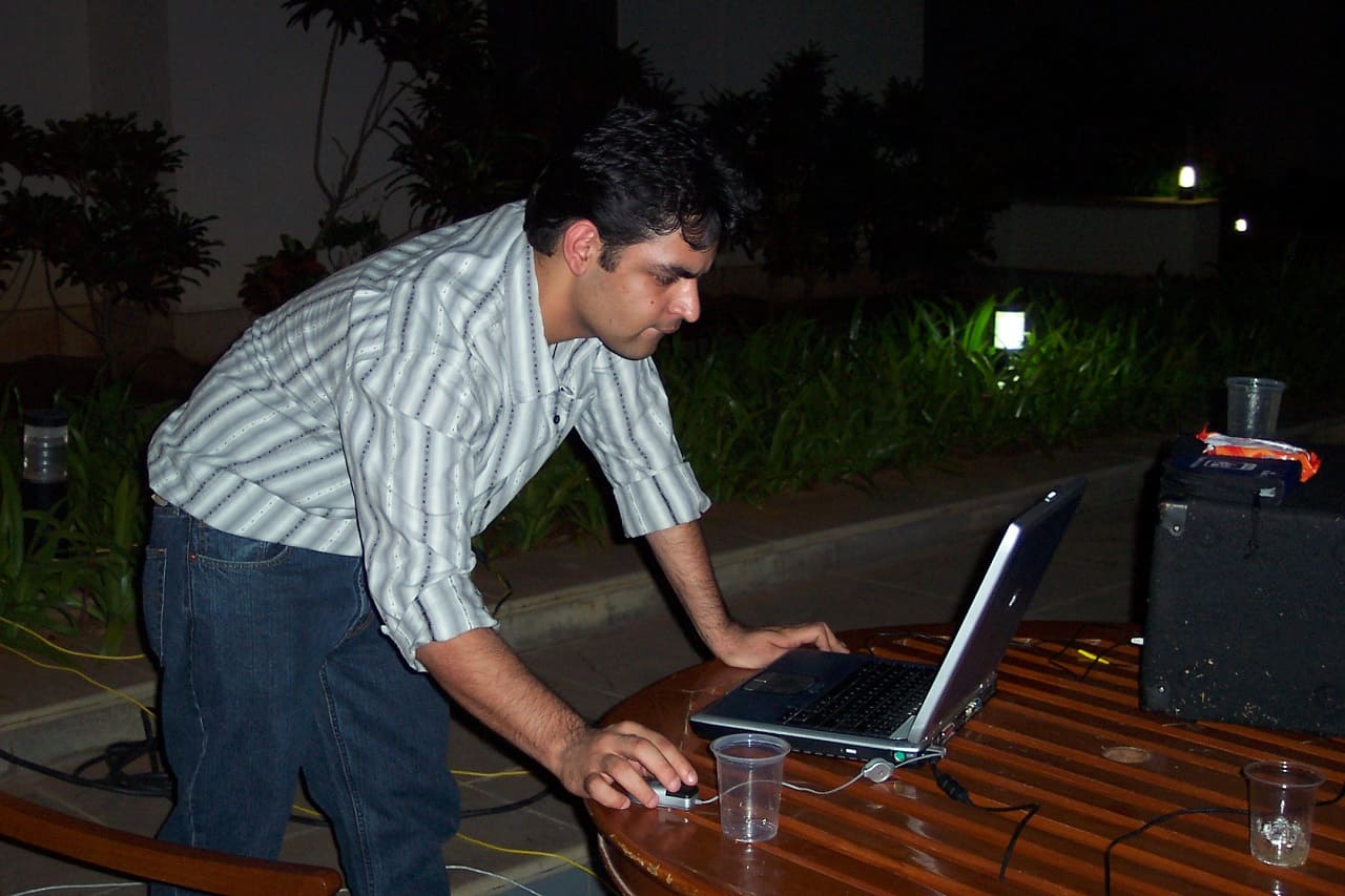 Warikoo at ISB, playing DJ at one of the events
