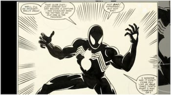 The auction of the page from the Spider-Man comic book took place in Dallas on January 13. (Image posted on Instagram by Heritage Auctions)