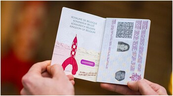 Tintin, the cartoon journalist, will be traveling with every Belgian going overseas. (Image credit: Tintin.com)