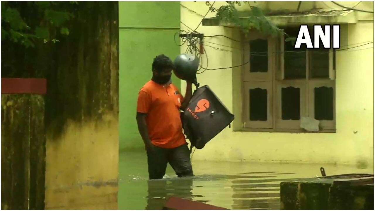 In Photos Heavy Rain Lashes Chennai Roads Flooded