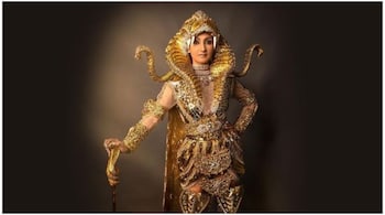 Mrs India Navdeep Kaur's avant garde costume was designed by artist Eggie Jasmin. (Image credit: Official Instagram handle of Mrs India Inc)