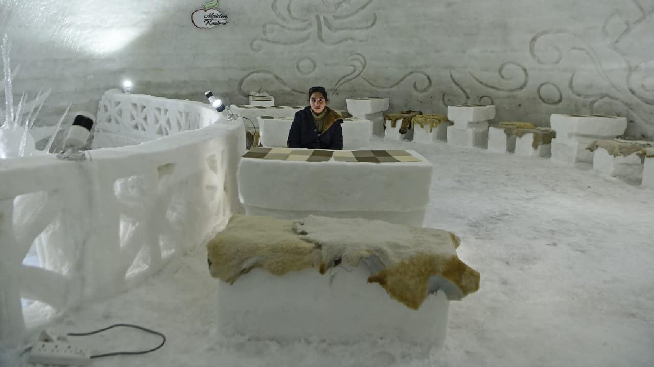 The cafe built of snow is country's first and Asia's biggest Igloo Cafe. Started by the Kolahoi Green Group of Hotels and Resorts the first-ever Igloo Cafe in India is a one-of-a-kind experience and the ice restaurant is winning the hearts of visitors. (Image: AFP)