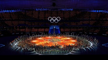 Performers participate in the closing ceremony of the 2022 Winter Olympics, February 20, in Beijing. (Image: AP)
