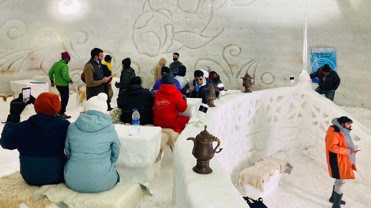 ‘World’s largest igloo cafe’ in Gulmarg, Kashmir, attracts tourists