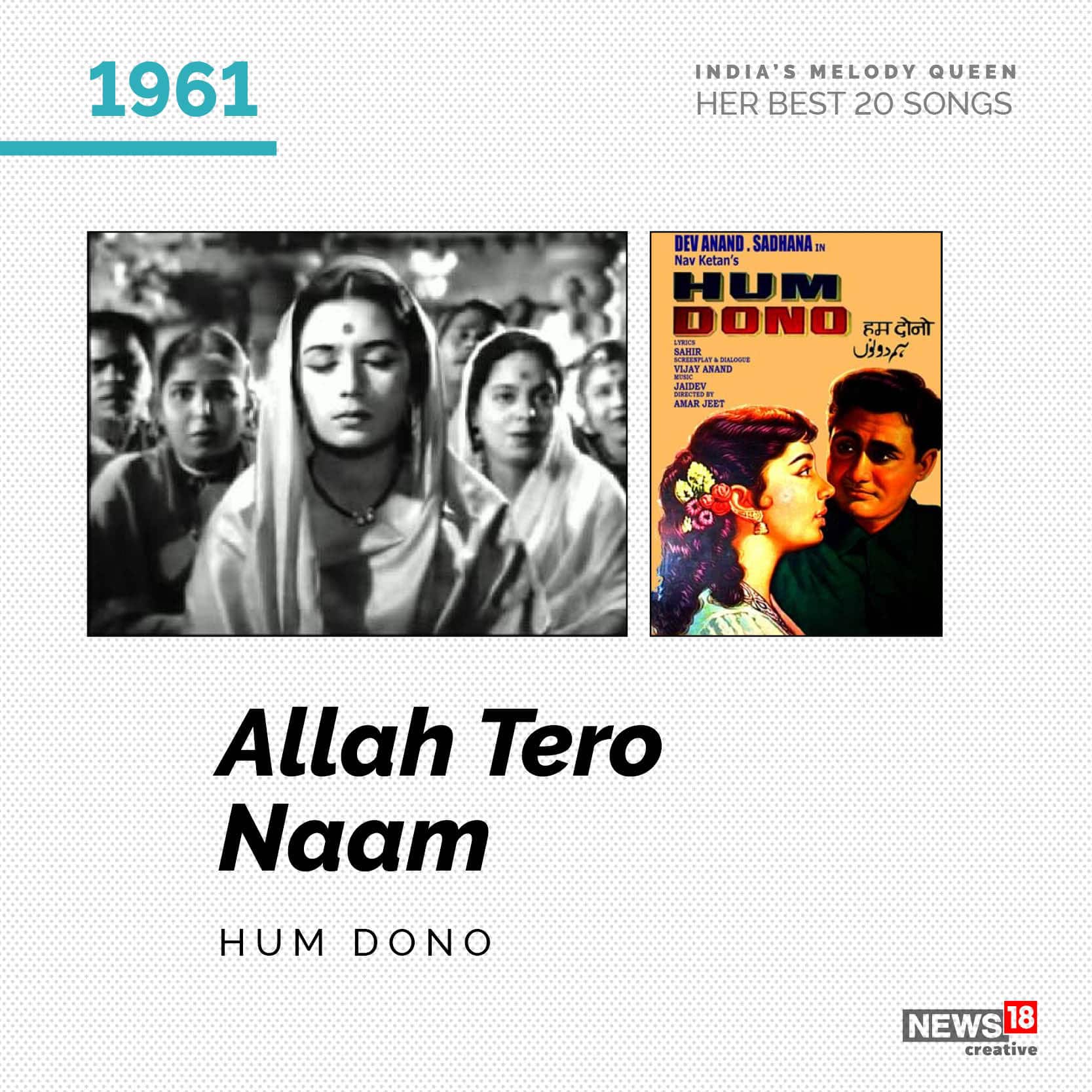 Song: Allah Tero Naam| Movie: Hum Dono (1961)