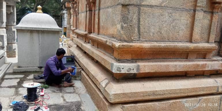 Digital image generated from 3D scans of the 9th-century Sambayya hero stone at KR Puram (Image credit: Mythic Society, Bengaluru)