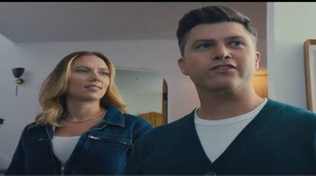 Scarlett Johansson and Colin Jost star in the new Super Bowl ad for Amazon's Alexa. (Photo: Jeff Bezos/Twitter)
