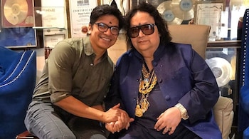Singer Shaan with music composer and singer Bappi Lahiri.
