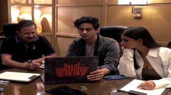 IPL auction: Aryan Khan, Suhana Khan, Jahnavi Mehta and KKR CEO Venky Mysore. (Photo: KKR/Twitter)