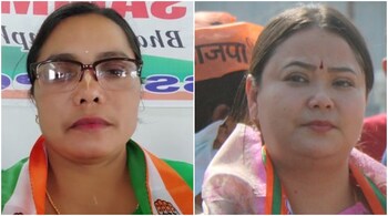 Manipur assembly election 2022: Thokchom Ithoibi Devi from Congress and Sagolshem Kebi Devi from BJP are among the women candidates in the first phase. (Images: Facebook)