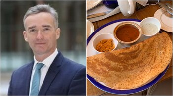 British High Commissioner to India Alex Ellis and his Sunday breakfast. (Image credit: @AlexWEllis/Twitter)