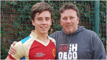 Dewald Brevis has been compared to the former South African captain AB de Villiers due to similarities in the style of their batting. (Image credit: @Dewald17Brevis/Twitter)