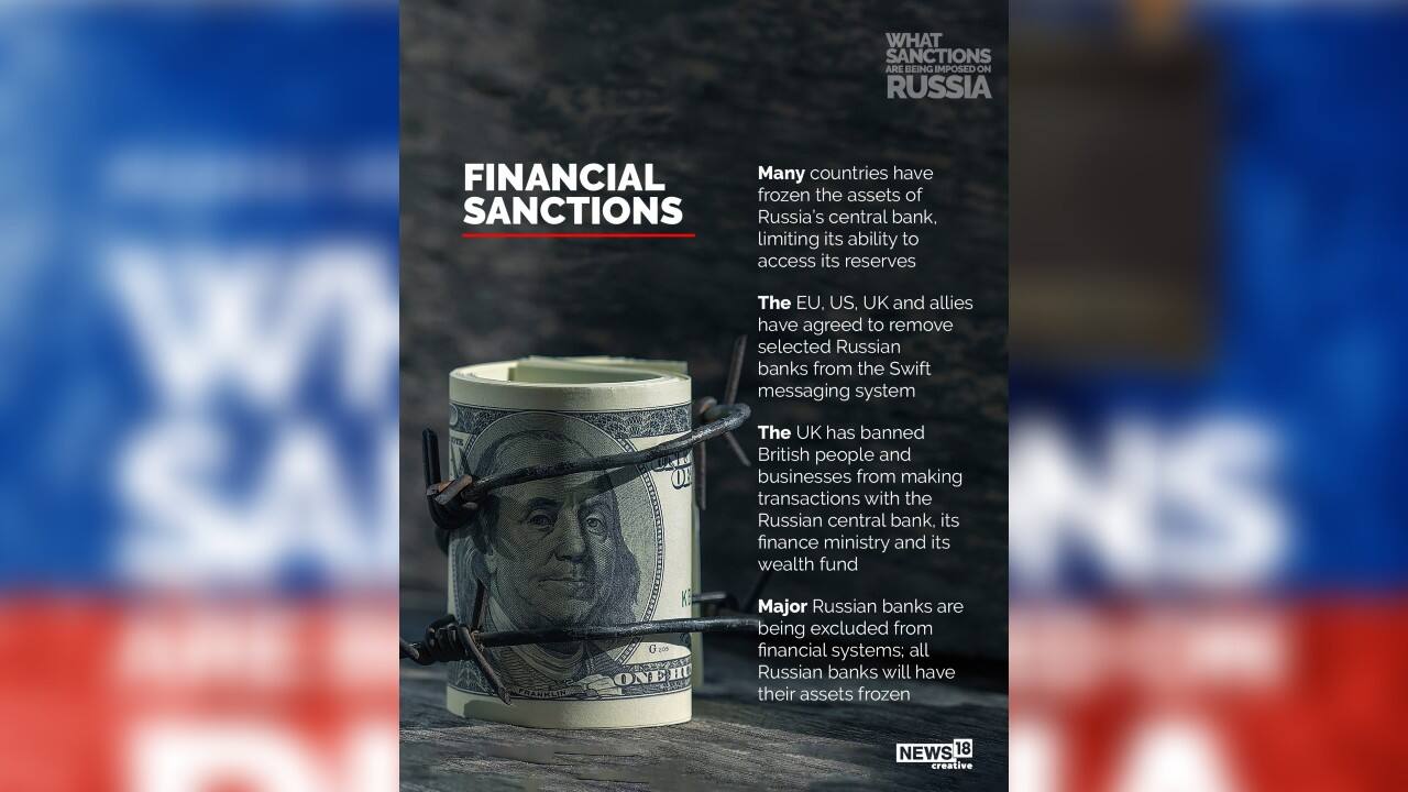 Many countries have frozen the assets of Russia’s central bank, limiting its ability to access its reserves. (Image: News18 Creative)