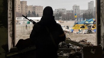 An Ukrainian soldier in Kharkiv, Ukraine (Source: AFP)