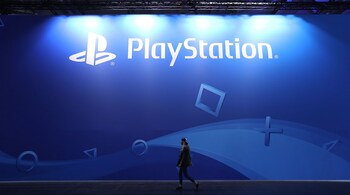 A PlayStation advertisement during a gaming event. Photographer: Krisztian Bocsi/Bloomberg