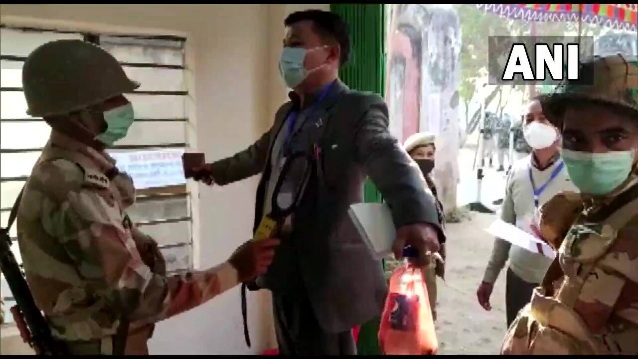 Counting of votes began at 8am in Thoubal District Commissioner Office Complex, Manipur. (Image: ANI) Counting of votes began at 8am in Thoubal District Commissioner Office Complex, Manipur. (Image: ANI)