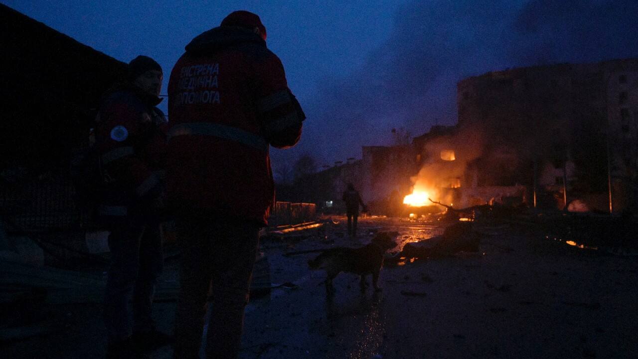 Paramedics are seen at the residential area following recent shelling, as Russia's invasion of Ukraine continues, in the settlement of Borodyanka in the Kyiv region, Ukraine March 2. (Image: Reuters) Paramedics are seen at the residential area following recent shelling, as Russia's invasion of Ukraine continues, in the settlement of Borodyanka in the Kyiv region, Ukraine March 2. (Image: Reuters)