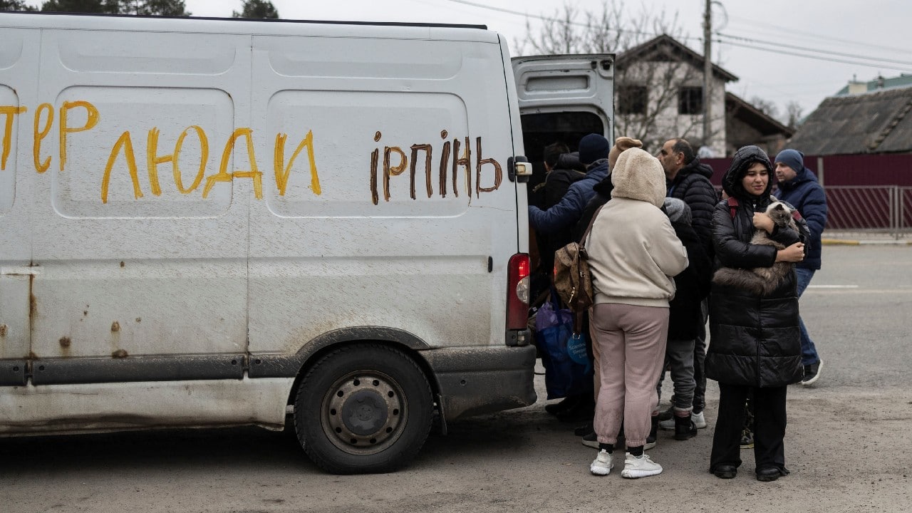 Russia announced new "humanitarian corridors" to transport Ukrainians trapped under its bombardment to Russia and its ally Belarus, a move immediately denounced by Kyiv as an immoral stunt. The announcement came after two days of failed ceasefires to let civilians flee the besieged city of Mariupol. (Image: Reuters) Russia announced new "humanitarian corridors" to transport Ukrainians trapped under its bombardment to Russia and its ally Belarus, a move immediately denounced by Kyiv as an immoral stunt. The announcement came after two days of failed ceasefires to let civilians flee the besieged city of Mariupol. (Image: Reuters)