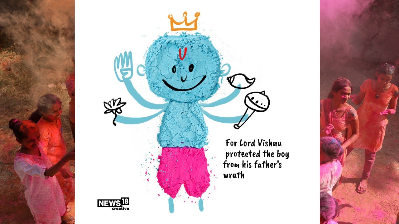 Lord Vishnu protected the boy from his father’s wrath. (Image: News18 Creative) Lord Vishnu protected the boy from his father’s wrath. (Image: News18 Creative)