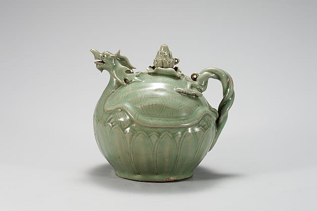 Celadon ewer (National Museum of Korea via Wikimedia Commons)