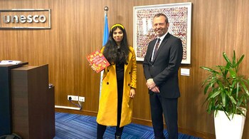 Ilina Singh (left) and Eric Falt, Director and Unesco Representative to Bhutan, India, Maldives and Sri Lanka.