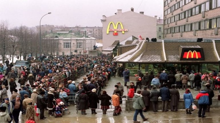 The first McDonald's in Russia opened on January 31, 1990. (Image Source: AFP)