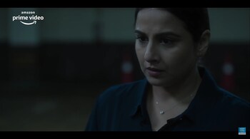 Vidya Balan in 'Jalsa', streaming on Amazon Prime Video from March 18, 2022. (Image: Screen grab)