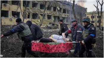 Russia-Ukraine war: Russian forces had bombed a maternity hospital in the Ukrainian city of Mariupol last week. (Image credit Twitter/ @MFA_Ukraine)

