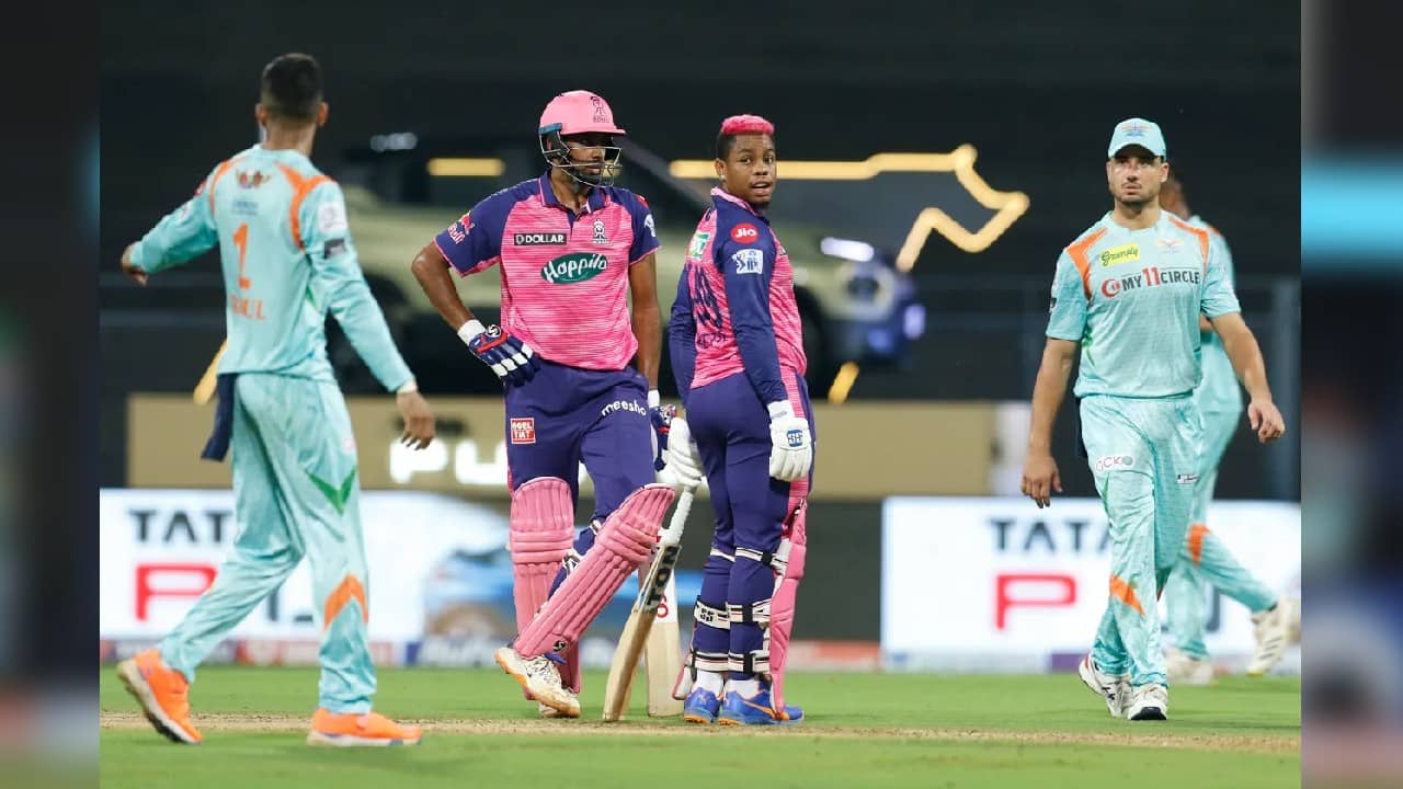 Ashwin surprised the opposition with an IPL first of 'retired out' on 28 off 23 balls, departing after 18.2 overs of the Royals innings to allow Riyan Parag join Hetmyer. (Source/Image: AFP/IPL)