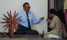 In Pics | WHO chief visits Gandhi Ashram in Ahmedabad, tries his hand at spinning wheel