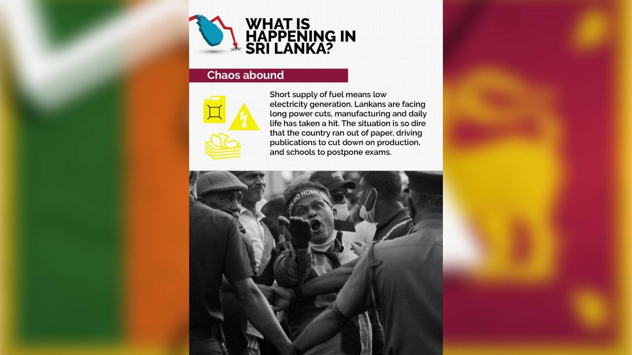Short supply of fuel means low electricity generation. Lankans are facing long power cuts, manufacturing and daily life has taken a hit. (Image: News18 Creative)